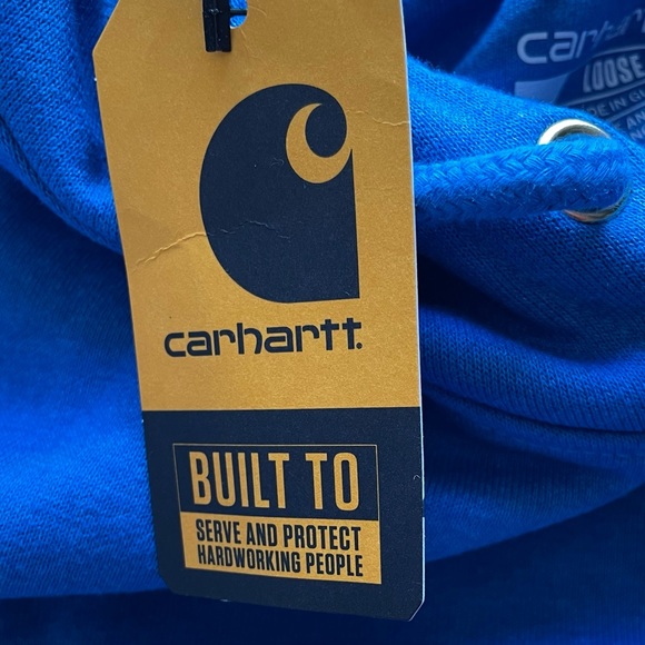NWT Carhartt Loose Fit Midweight Logo
Sleeve Graphic Sweatshirt Sz Large Blue - Picture 6 of 6